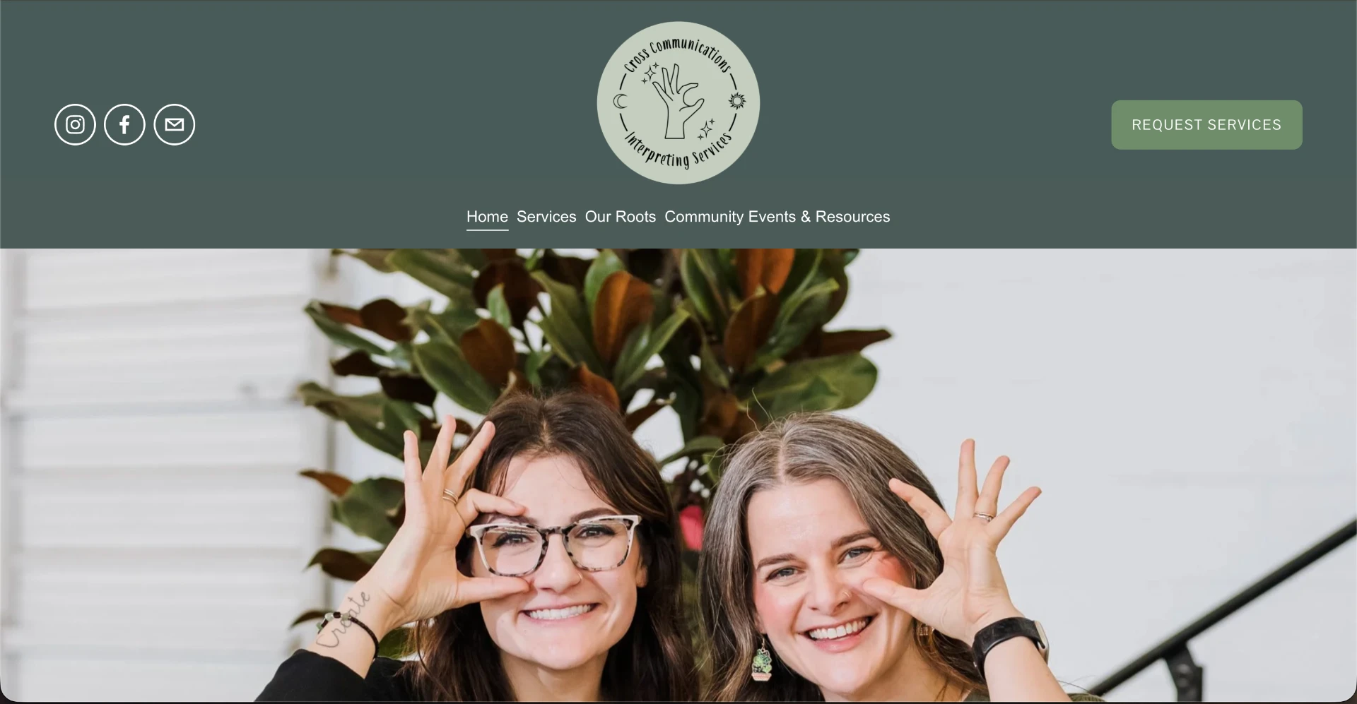 Website design preview for Cross Communications