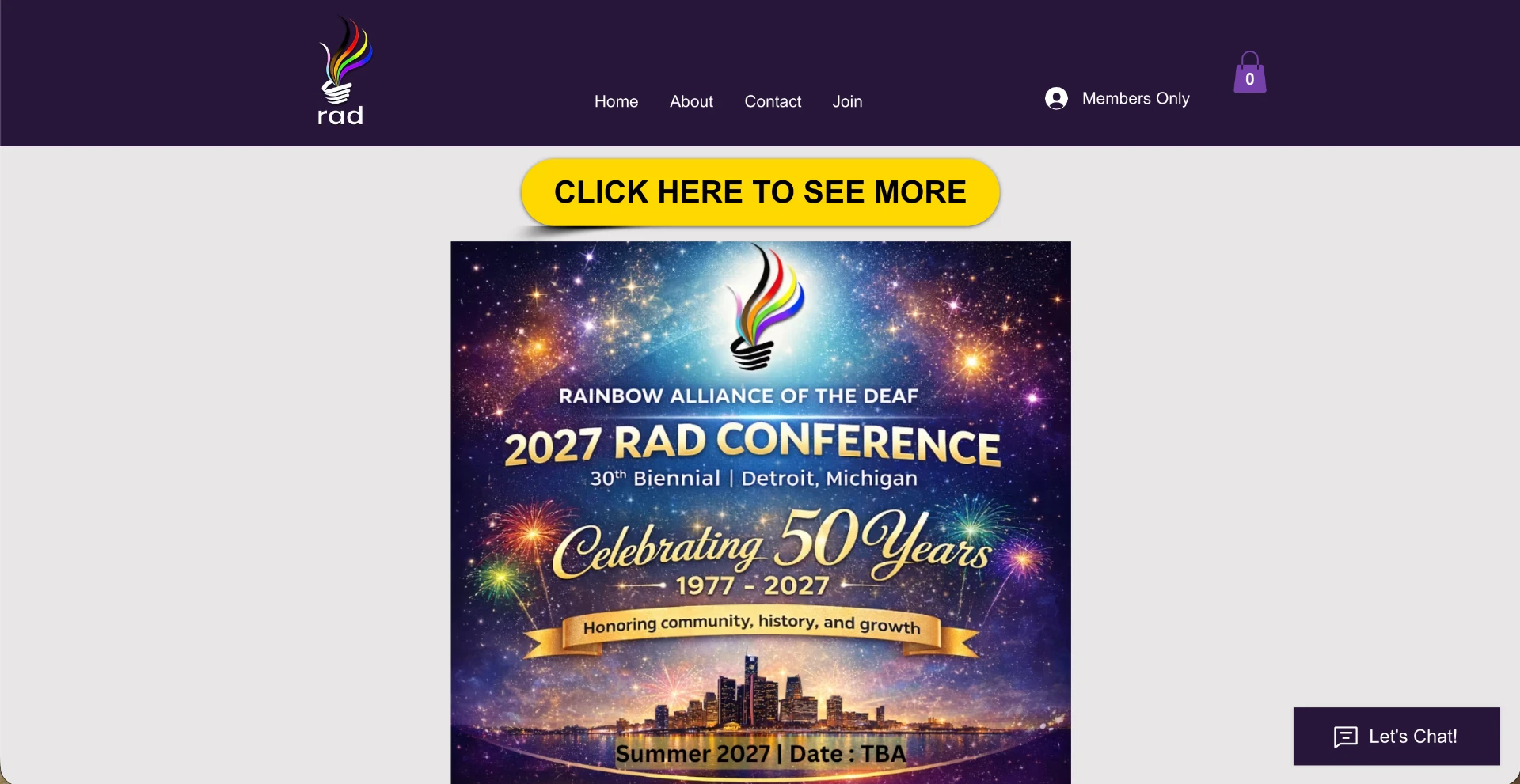 Website design preview for Rainbow Alliance of the Deaf