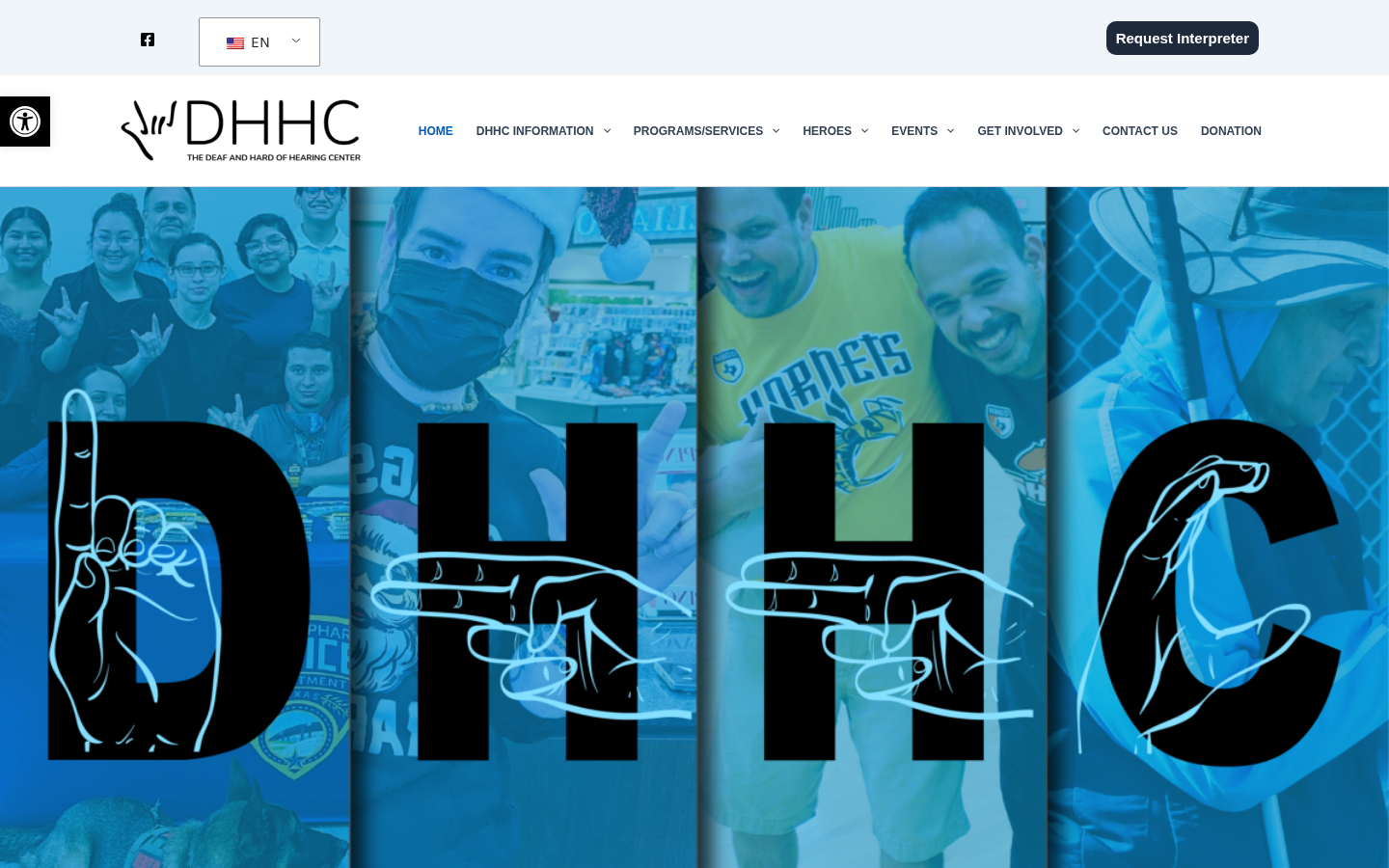 Website design preview for Deaf and Hard of Hearing Center